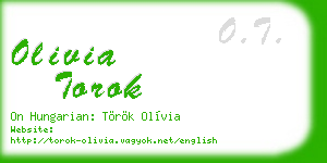 olivia torok business card